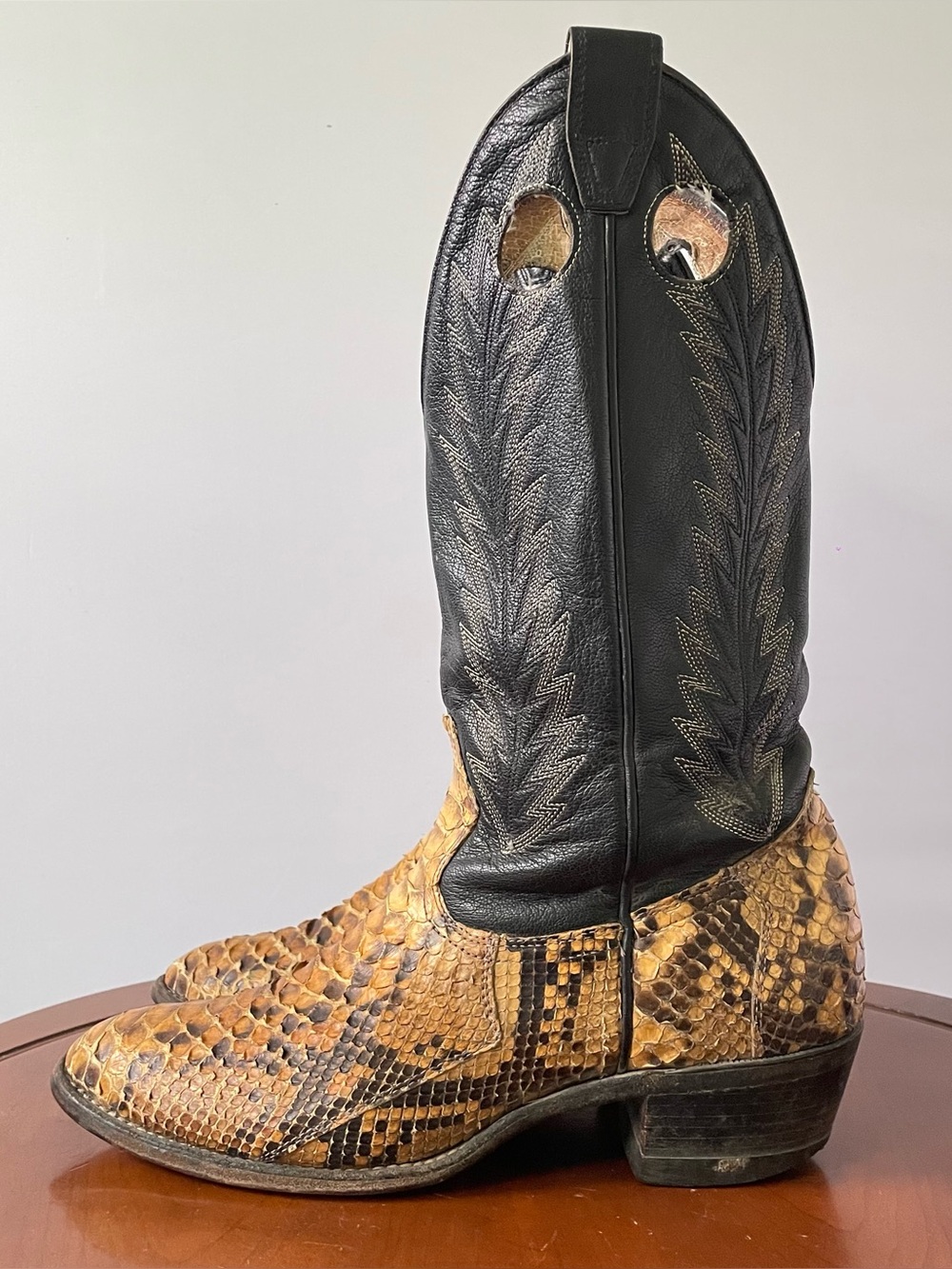 BOULET EXOTIC SNAKE SKIN MENS COWBOY BOOT | US 7 - Picture 3 of 8